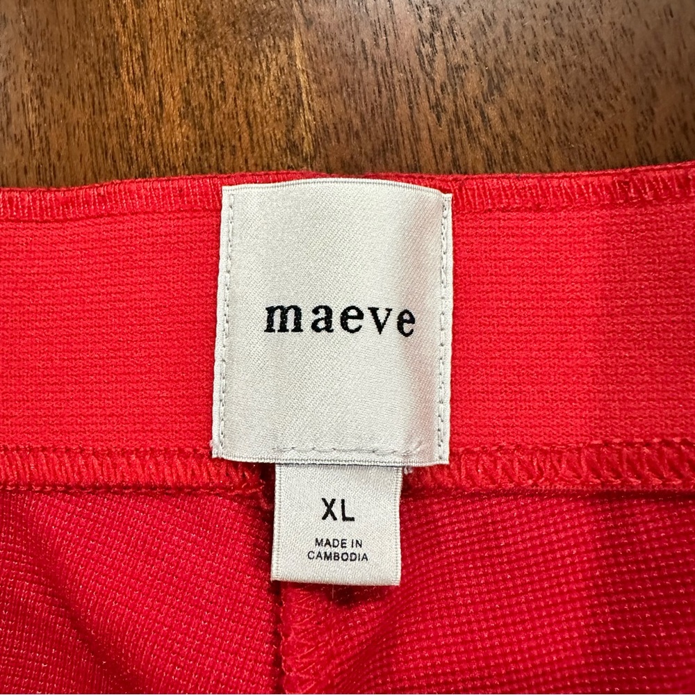 Anthropologie Maeve The Margot Kick-Flare Crop Pants Textured Knit Edition Sz XL - Picture 3 of 6
